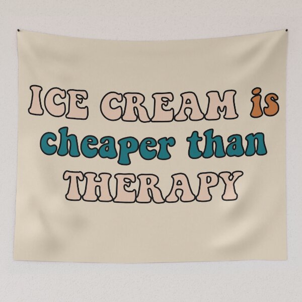 Item preview, Ice cream is cheaper than Therapy  designed and sold by VintagePrada.