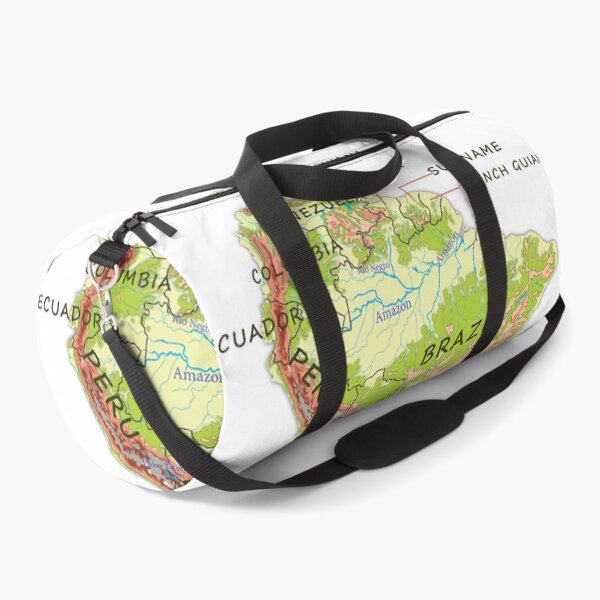 Item preview, South America detailed physical map topographic map of South America continent with Major Lakes and Rivers and country names designed and sold by mashmosh.