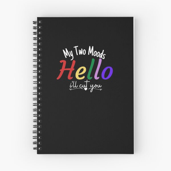 Item preview, My Two Moods Funny 1 hello 2 i'll cut you T Shirt Crazy Dog T-Shirts Womens  Novelty Humor Sarcastic Cool Graphic Hilarious puppy lover gift designed and sold by PIXEcompany.