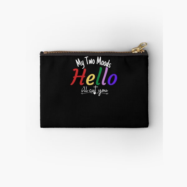 Item preview, My Two Moods Funny 1 hello 2 i'll cut you T Shirt Crazy Dog T-Shirts Womens  Novelty Humor Sarcastic Cool Graphic Hilarious puppy lover gift designed and sold by PIXEcompany.