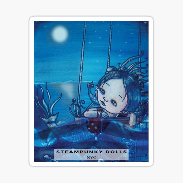 Blue Moon Mermaid Sticker