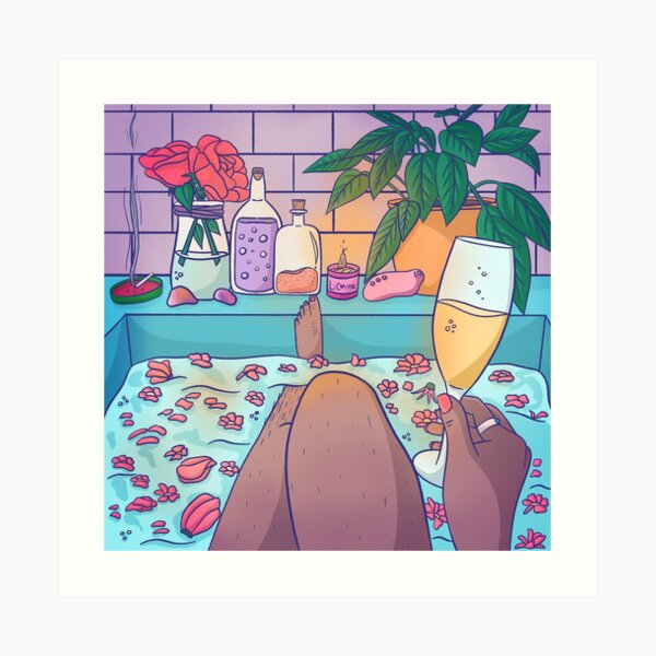 Bien-être dans le bain Impression artistique