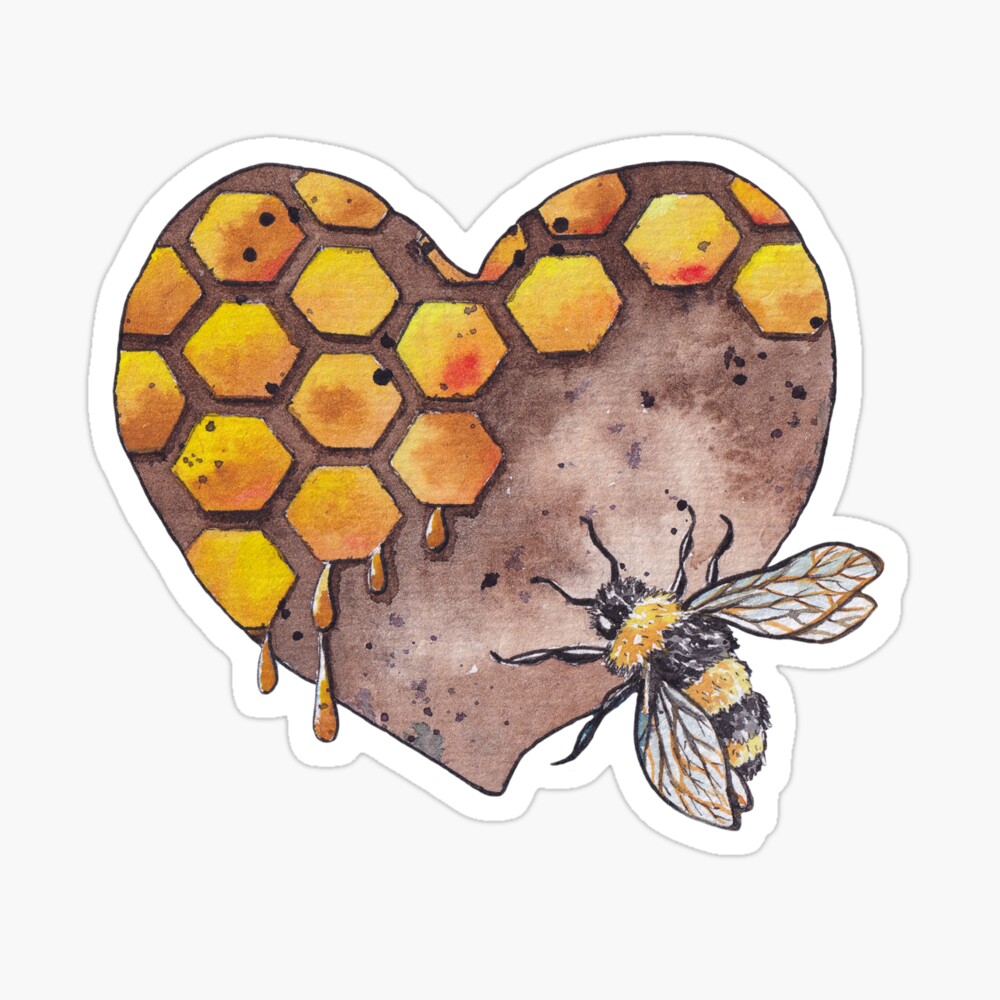 I Love Honey - Honey Heart | Art Board Print