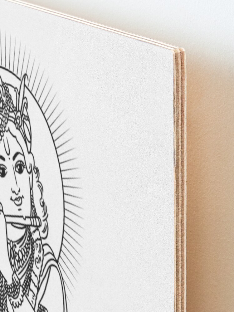 Drawing Sheet Lord Krishna Sketch, Size: A4