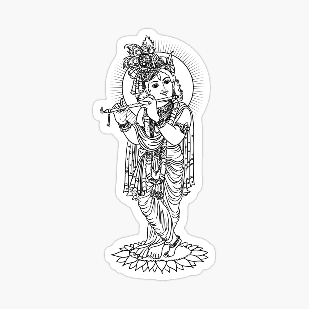 Aggregate 235 Drawing Of God Krishna Latest Nanoginkgobilobavn 