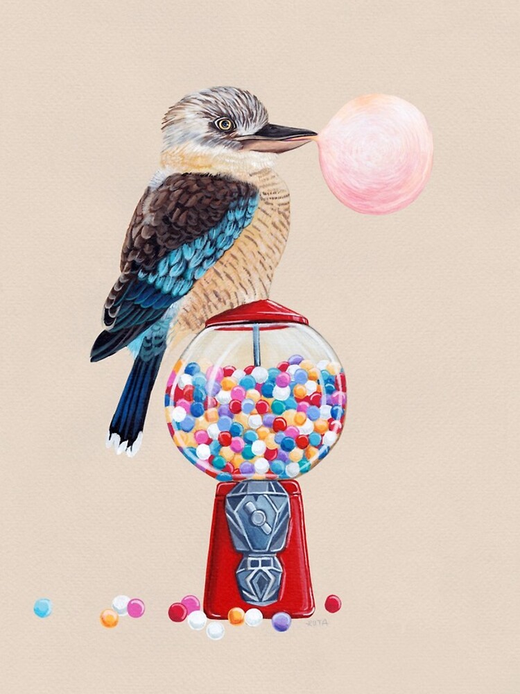 Thumbnail 4 of 4, iPhone Case, Bird gumball machine Kookaburra designed and sold by Ruta.