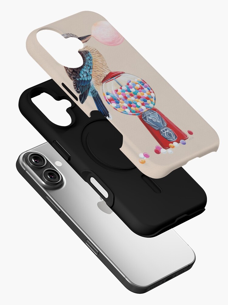 Thumbnail 2 of 4, iPhone Case, Bird gumball machine Kookaburra designed and sold by Ruta.
