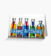 Happy Birthday - Laboratory & Test tubes Greeting Card
