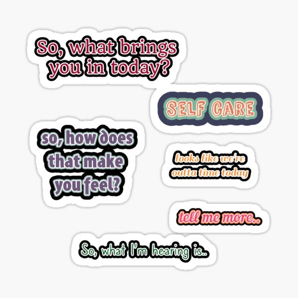 A Therapists Greatest Hits Sticker Packet Sticker