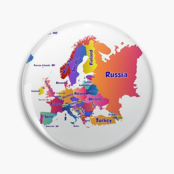 Item preview, Political map of Europe  borders and country names designed and sold by mashmosh.
