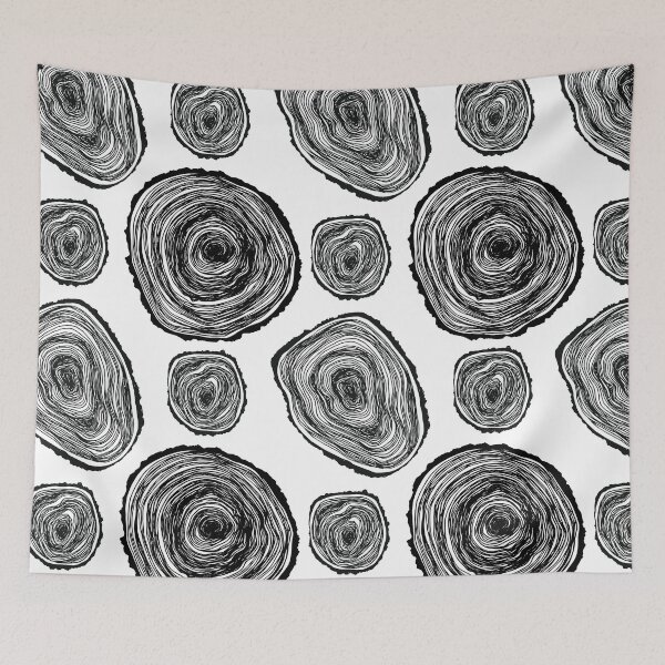 Item preview, Cross-section of a tree seamless pattern hand draw. Tree rings hand draw seamless vector pattern. designed and sold by Kizuneko.