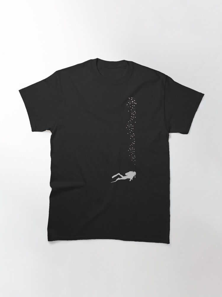 Thumbnail 3 of 7, Classic T-Shirt, Scuba Diver Bubble designed and sold by Nostraw.