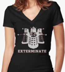 Exterminate Women's Fitted V-Neck T-Shirt