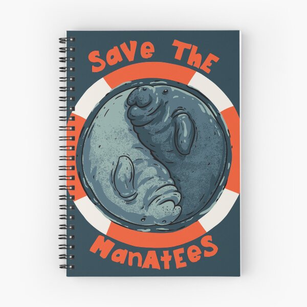 Item preview, Save the Manatees - Yin Yang Manatee Couple in a Lifebuoy Ring | Manatee County designed and sold by Any Color Designs.