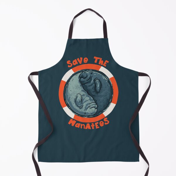 Item preview, Save the Manatees - Yin Yang Manatee Couple in a Lifebuoy Ring | Manatee County designed and sold by Any Color Designs.