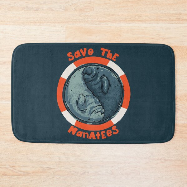 Item preview, Save the Manatees - Yin Yang Manatee Couple in a Lifebuoy Ring | Manatee County designed and sold by Any Color Designs.