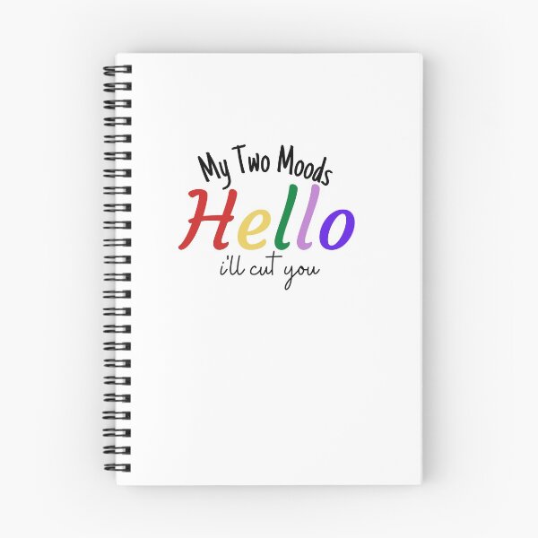 Item preview, My Two Moods Funny 1 hello 2 i'll cut you T Shirt Crazy Dog T-Shirts Womens  Novelty Humor Sarcastic Cool Graphic Hilarious puppy lover gift designed and sold by PIXEcompany.