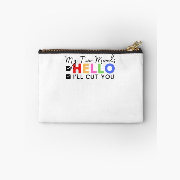 Item preview, My Two Moods Funny 1 hello 2 i'll cut you T Shirt Crazy Dog T-Shirts Womens  Novelty Humor Sarcastic Cool Graphic Hilarious puppy lover gift designed and sold by PIXEcompany.