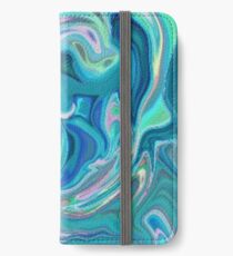 Vinilo o funda para iPhone Patrón holográfico azul