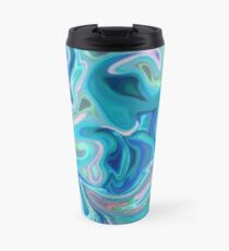 Blue Holographic Pattern Travel Mug