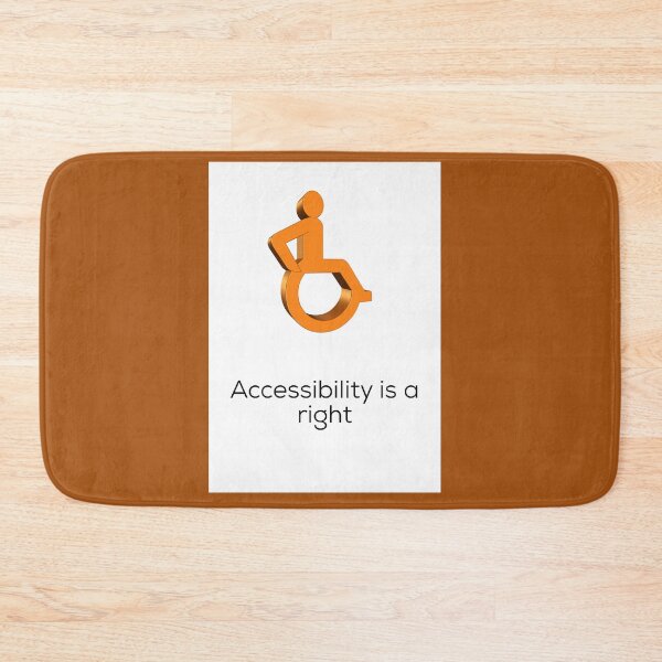 Item preview, Accessibility is a Right Orange Wheelchair designed and sold by headtrackerart.