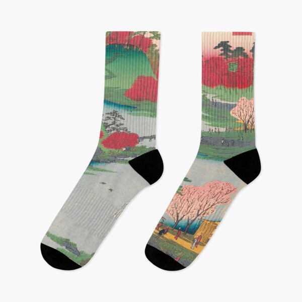 Item preview, Spring Shrine Garden Vintage Ukiyo-e Japanese Art designed and sold by VintageArchive.
