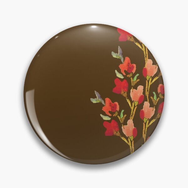 Item preview, Red Posy on brown background designed and sold by PURPLEbliss.
