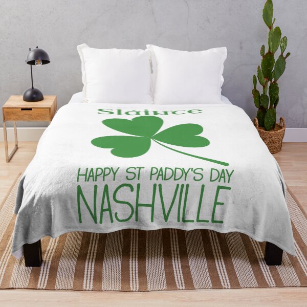 Item preview, Sláinte St Paddys Day Nashville Music City Lucky Shamrock Green designed and sold by friendly-fox.