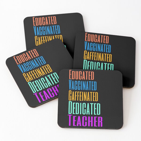 Item preview, Educated Vaccinated Caffeinated Dedicated Teacher designed and sold by Life-chang.