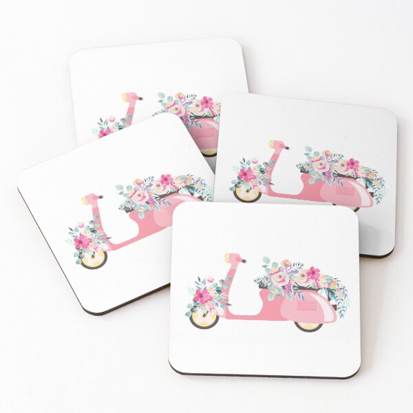 Item preview, Pink Floral Scooter designed and sold by ilustraliza.