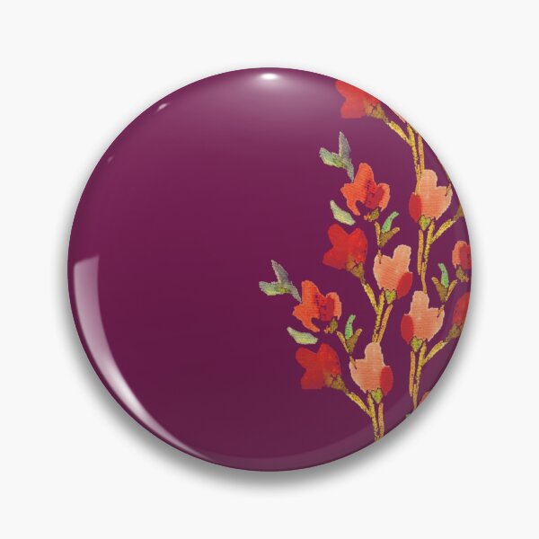 Item preview, Red Posy on purple background designed and sold by PURPLEbliss.