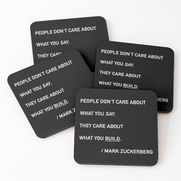Item preview, Zuckerberg What You Build Quote designed and sold by JamiePullThatUp.