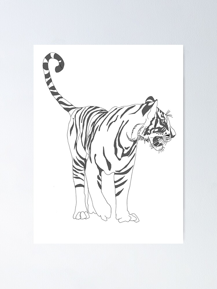 Tiger Line Art | Poster