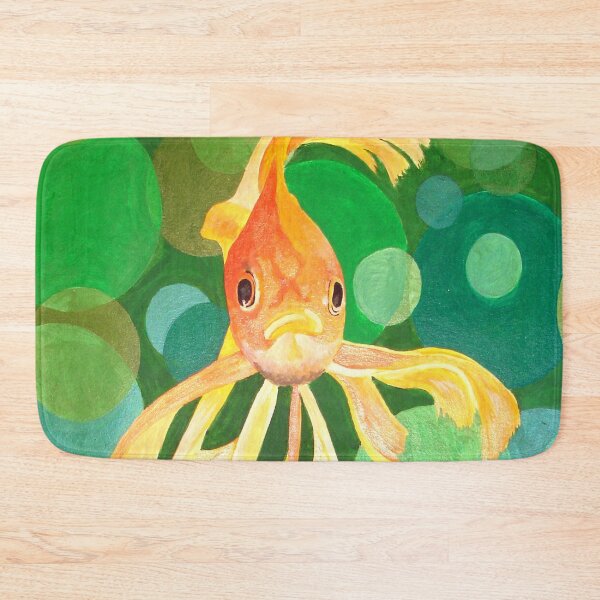 Item preview, Vermilion Goldfish Swimming In Green Bubbles designed and sold by taiche.