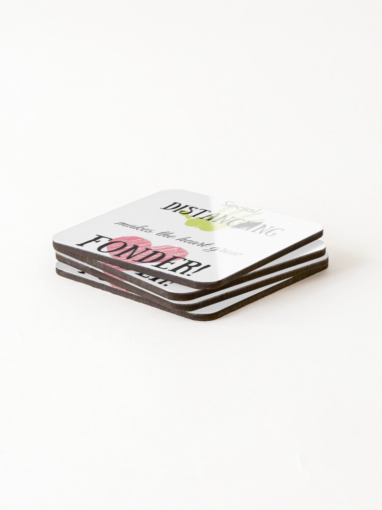Thumbnail 4 of 5, Coasters (Set of 4), Social Distance designed and sold by GrowAndBuild.