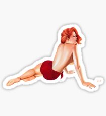 Vintage Pin up Girl Sticker