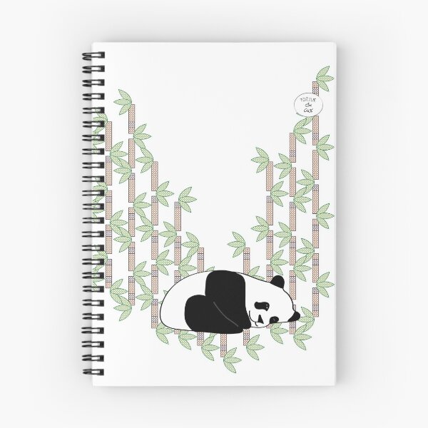 Item preview, Panda & bamboo - spiral notebook designed and sold by Tortue-AV.