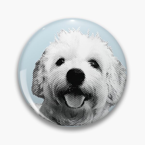 Item preview, Cavachon Dog Cuteness Pop Art in Baby Blue designed and sold by ZebaaShop.
