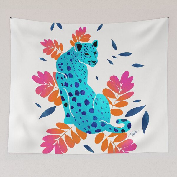 Item preview, Blue Jaguar and pink jungle designed and sold by Solaris-11.