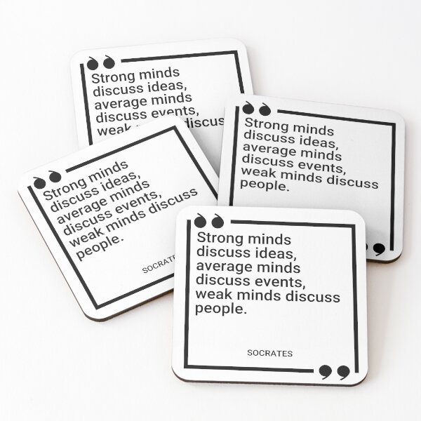 Item preview, Socrates - Strong minds discuss ideas, average minds discuss events, weak minds discuss people. designed and sold by SocraticQuotes.