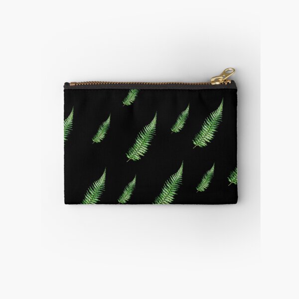 Aperçu de l'œuvre Modèle d'art de feuille de fougère sur fond noir créée et vendue par Geo  Artwork.