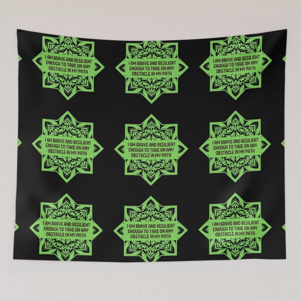 Item preview, I am brave and resilient enough ...Mandala positive affirmations designed and sold by dreamofdenim.