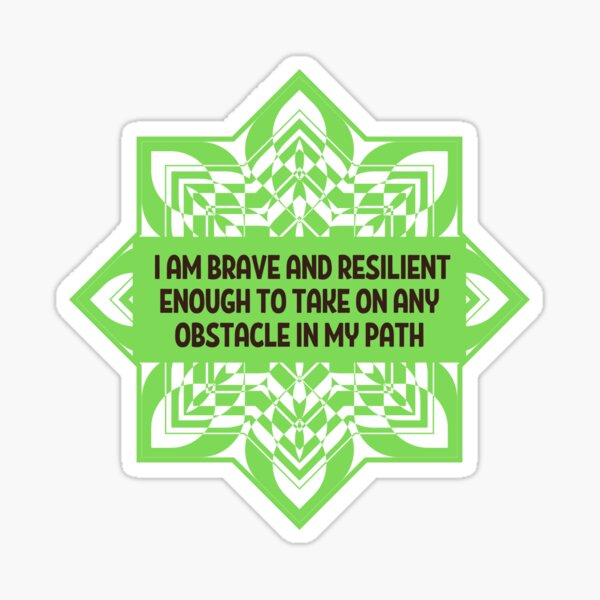 Item preview, I am brave and resilient enough ...Mandala positive affirmations designed and sold by dreamofdenim.