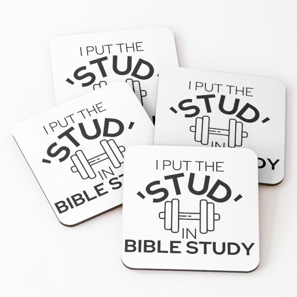 Item preview, I Put The Stud in Bible Study Weight Black Design designed and sold by SweetAndSpice.