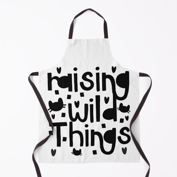 Item preview, Raising Wild Things Black Silhouette Black & White Theme typography designed and sold by NightGleam.