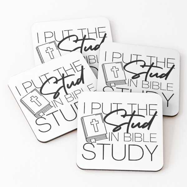 Item preview, I Put The Stud in Bible Study Cursive Black Design designed and sold by SweetAndSpice.