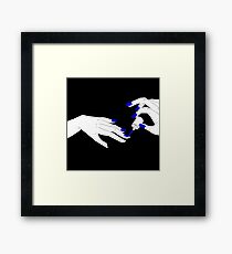 colour my life with a full of chaos and trouble (blue) Framed Print