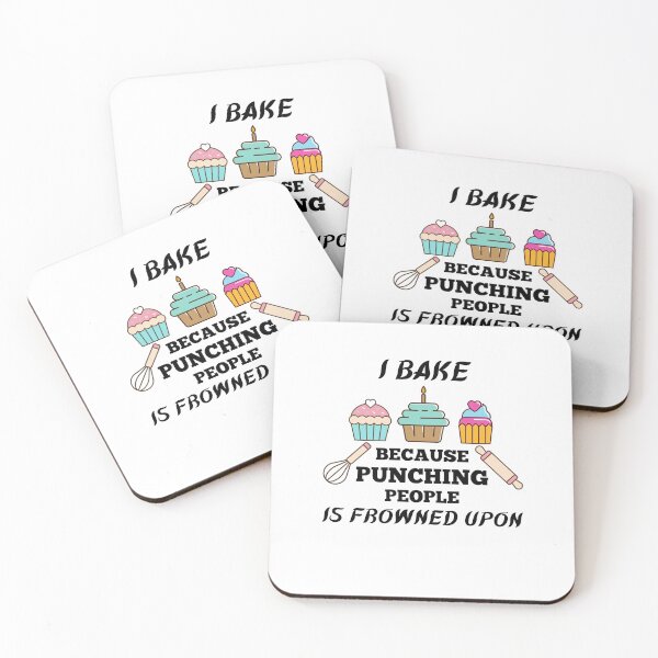 Item preview, I Bake Because Punching People Is Frowned Upon designed and sold by momsnpops.