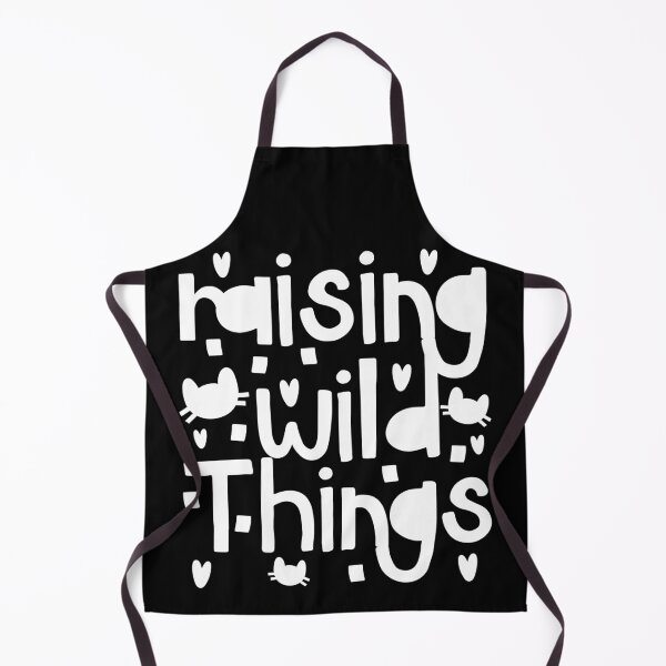 Item preview, Raising Wild Things White Silhouette Black & White Theme typography designed and sold by NightGleam.