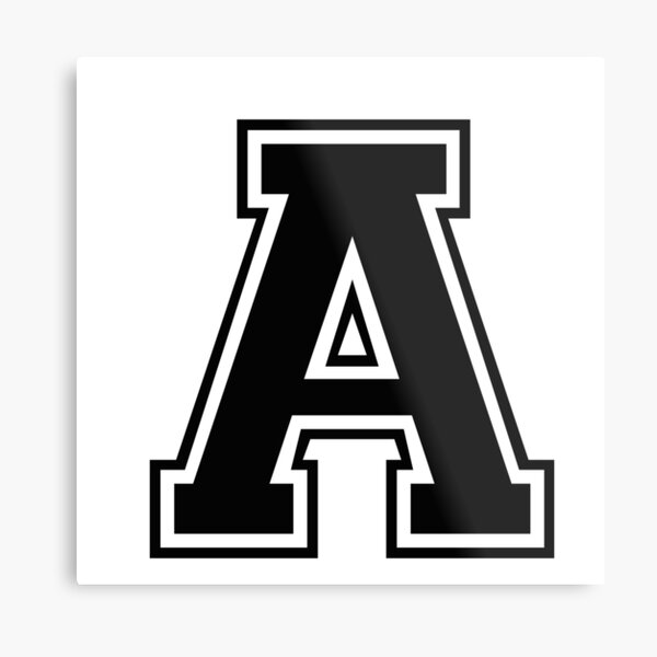 Letter - A (black) Metal Print for Sale by Alphaletters